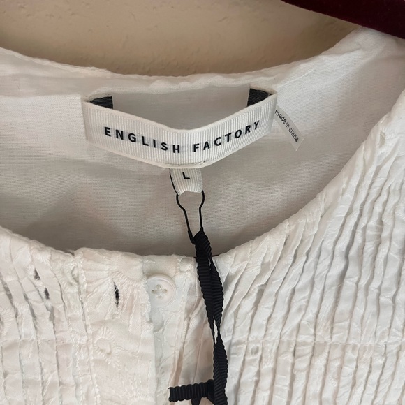 English Factory :: Eyelet Embroidered Cotton Blouse :: Large - Picture 8 of 13